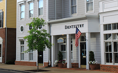 The outside building of a dental office